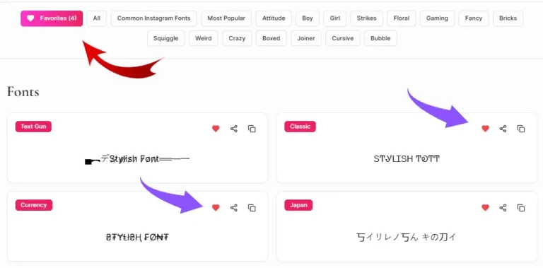 Select Favorite Font Style Guide Image
